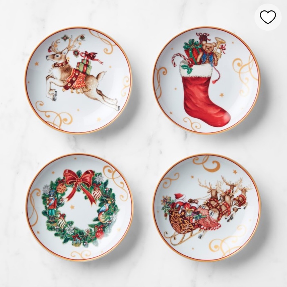 🎄Williams Sonoma🎄’Twas The Night Before Christmas Dip Bowls(Set of 4)